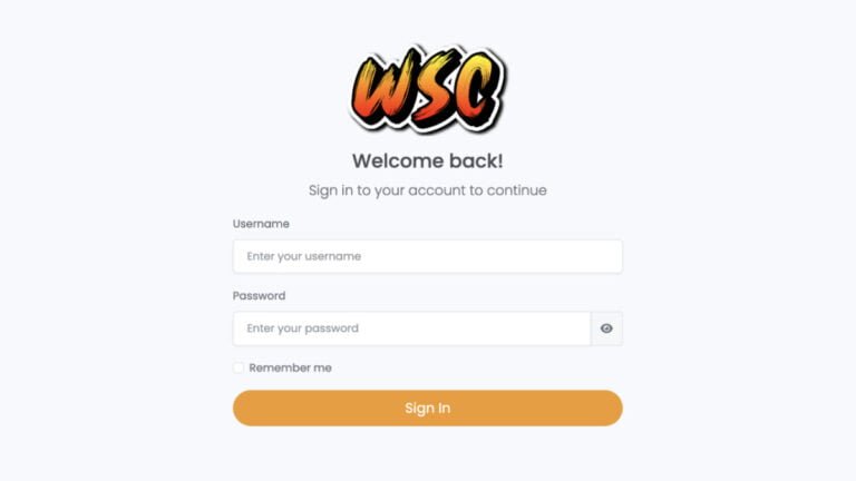 WSC24 Account Login
