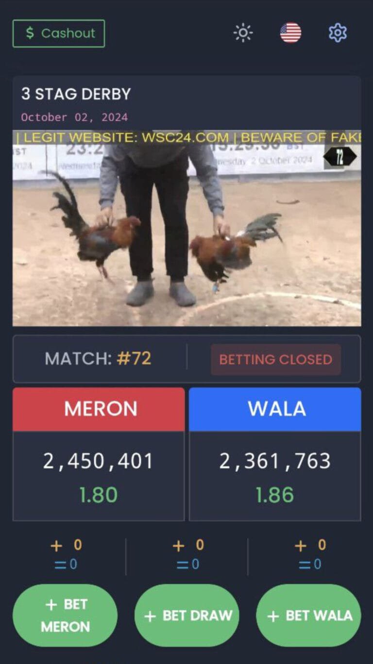 WSC Sabong - World Slasher Cockfighting
